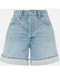 Agolde - Shorts di jeans Dame a vita alta - Lyst