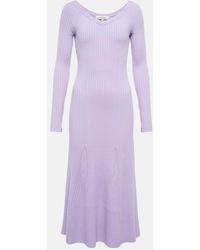 Dorothee Schumacher - Ribbed-Knit Wool-Blend Midi Dress - Lyst