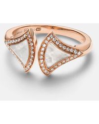 BVLGARI - Ring Divas' Dream Aus 18Kt Rosegold Mit Diamanten Und Perlmutt - Lyst