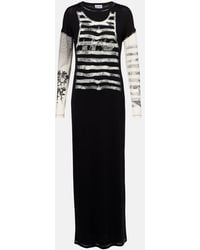 Jean Paul Gaultier - Bedrucktes Maxikleid Aus Jersey - Lyst