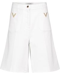 bermudas de algodón y lino Brunello Cucinelli de Lino de color Neutro Exclusivo en Mytheresa Mujer Ropa de Shorts de Shorts largos y por la rodilla 