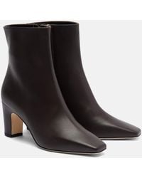 Manolo Blahnik - Ofaralo 70 Leather Ankle Boots - Lyst