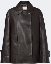 JOSEPH - Delia Double-Breasted Leather Jacket - Lyst