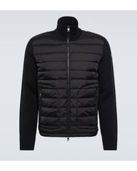 Moncler - Down-paneled Knit Jacket - Lyst