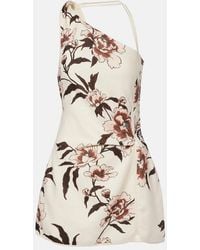 SIR. - Floral One-Shoulder Linen Minidress - Lyst