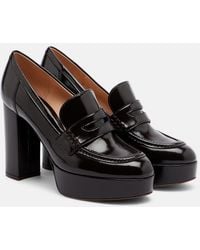 Gianvito Rossi - Patent Leather Loafer Pumps - Lyst