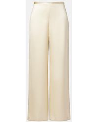The Row - Lanuit Silk Satin Straight Pants - Lyst