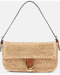 STAUD - Harlow Raffia Shoulder Bag - Lyst