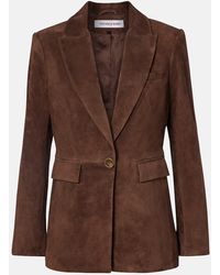 Veronica Beard - Blazer Duane Aus Veloursleder - Lyst