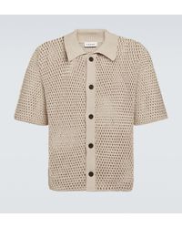 FRAME - Open-Knit Cotton Cardigan - Lyst