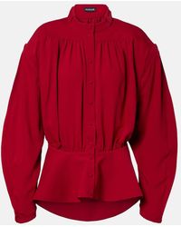 Mugler - Bluse Re/Edit Hiver Russe Aus Crepe-Twill - Lyst