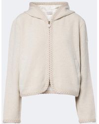 Moncler - Hooded Waffle-Knit Cardigan - Lyst
