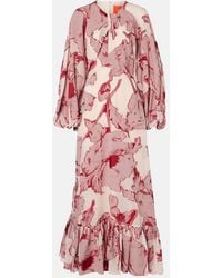 La DoubleJ - Eve-Ning Floral Silk-Blend Gown - Lyst