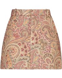 Etro Falda pantalon de lana y seda - Multicolor