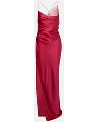 The Sei - Robe Aus Seidensatin Mit Spitze - Lyst