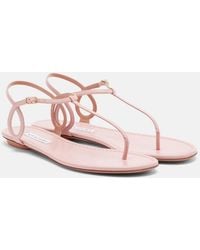 Aquazzura - Almost Bare Leather Thong Sandals - Lyst