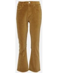 FRAME - Le Crop Mini Boot Velveteen Bootcut Jeans - Lyst