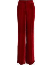 Stella McCartney Pantaloni in velluto - Rosso