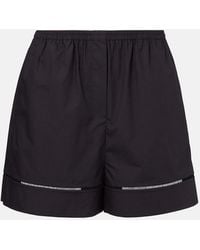Rohe - Embroidered Cotton Poplin Shorts - Lyst