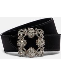 Manolo Blahnik - Hangisi Satin Belt - Lyst
