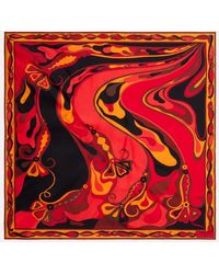 PUCCI - Manuba Silk Twill Foulard Scarf - Lyst