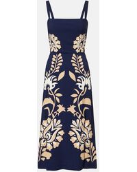 La DoubleJ - Buy Me A Martini Floral Satin Midi Dress - Lyst