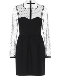 RED Valentino Minikleid aus Crêpe und Tüll - Schwarz