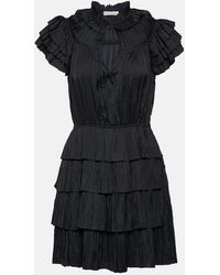 Ulla Johnson - Vesna Plissé Satin Minidress - Lyst