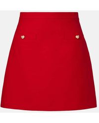 Valentino - Wool And Silk Crepe Couture Miniskirt - Lyst