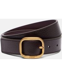 Loewe - Cinturon Rounded De Piel - Lyst