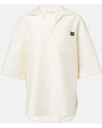 Max Mara - Osiride Linen And Silk-Blend Polo Shirt - Lyst