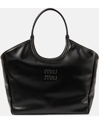 Miu Miu - Ivy Leather Tote Bag - Lyst