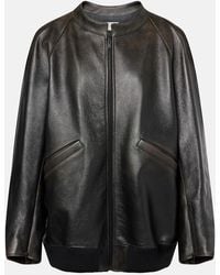 The Row - Kengia Leather Jacket - Lyst