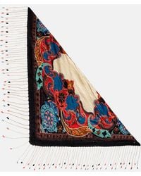 Etro - Embellished Printed Silk Scarf - Lyst