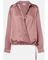 Dries Van Noten - Satin Wrap Top - Lyst
