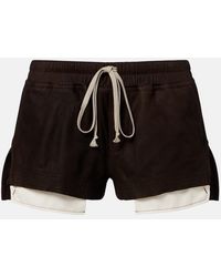 Rick Owens - Fog Suede Shorts - Lyst