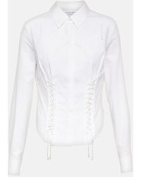 Marine Serre - Regenerated Household Linen Shirt - Women's - Viscose/acetate/cotton/spandex/elastane - Lyst