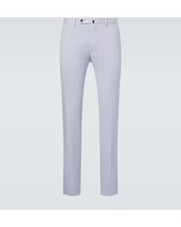 Slowear - Cotton And Silk Slim Pants - Lyst