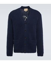 Gucci - Cardigan en intarsia de laine a logo - Lyst