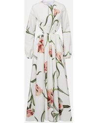 Giambattista Valli - Macro Carnation Cutout Poplin Maxi Dress - Lyst