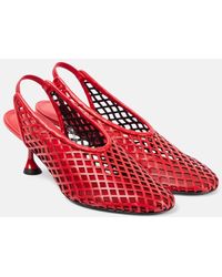 Proenza Schouler - Tee Leather Mesh Slingback Pumps - Lyst