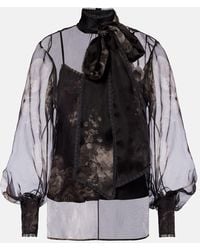 Zimmermann - Hypnotic Floral Silk Organza Blouse - Lyst