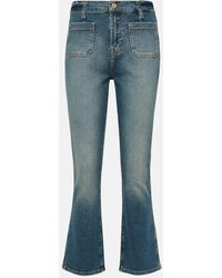 7 For All Mankind - High-Rise Bootcut Jeans Slim Kick - Lyst