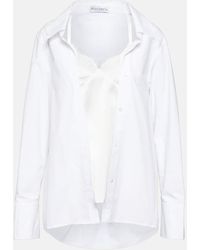 JW Anderson - Camisa de algodon con detalle lencero - Lyst