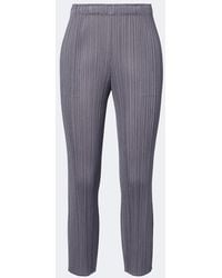 Pleats Please Issey Miyake - Basics Cropped Pleated Slim Pants - Lyst