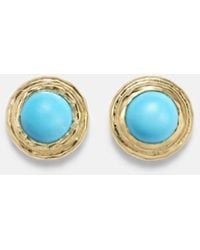 Octavia Elizabeth - Coral Beach 18Kt Earrings With Turquoises - Lyst