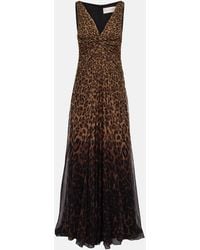 Valentino - Leopard-print Silk Gown - Lyst