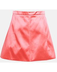 Patou - Cotton-Blend Satin Miniskirt - Lyst