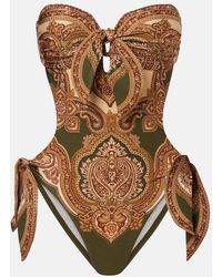 Zimmermann - Mahon Cutout Printed Swimsuit - Lyst