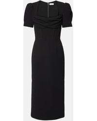 Rebecca Vallance - Elora Balloon-Sleeve Midi Dress - Lyst
